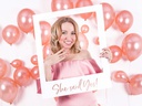 Partydeco Partyaccessoire Selfie Bilderrahmen she said yes Rosegold