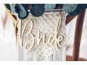 Partydeco Partyaccessoire Stuhlschild Bride Groom Holz 2 Stück, Braun