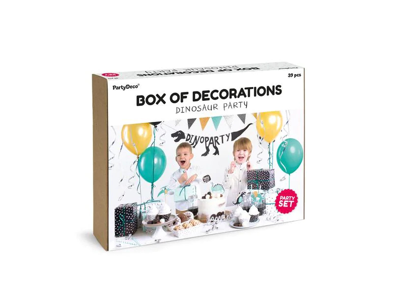 Partydeco Partyset Dinosaurs 10-teilig, Mehfarbig