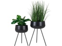 House Nordic Pflanzengefäss Ardola 2er Set, Schwarz