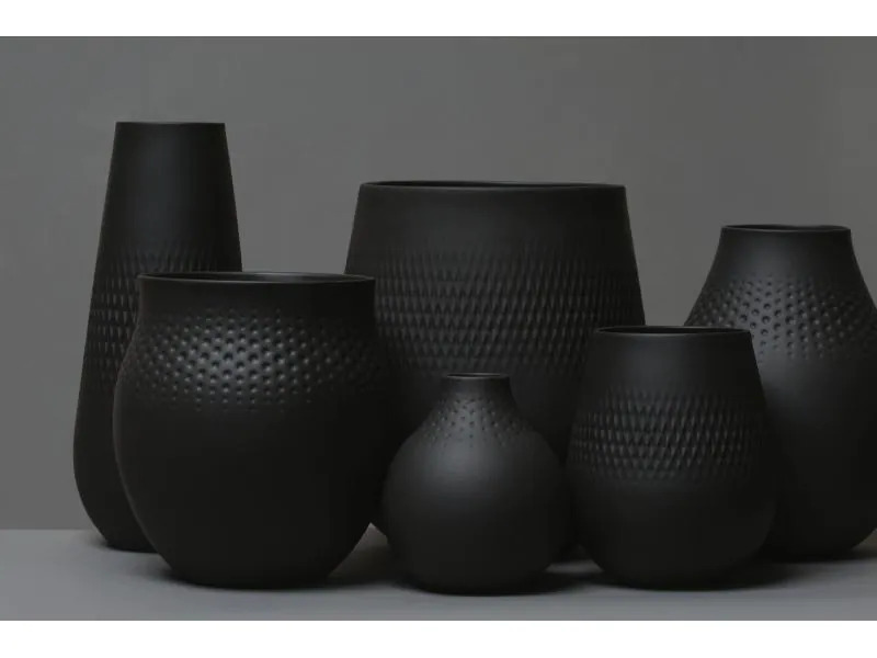 Villeroy &amp; Boch Vase Collier Perle No. 2, Schwarz