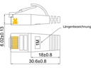 SLIM Slimpatchkabel  Cat 6, U/FTP, 5 m, Rot