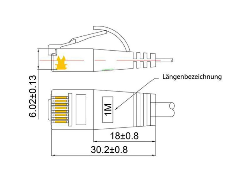 SLIM Slimpatchkabel  Cat 6, UTP, 0.1 m, Grau