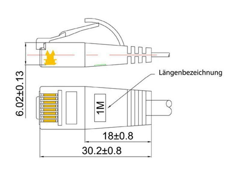 SLIM Slimpatchkabel  Cat 6, UTP, 0.1 m, Rot