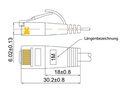SLIM Slimpatchkabel  Cat 6, UTP, 0.1 m, Rot