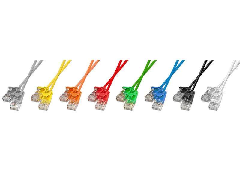 SLIM Slimpatchkabel  Cat 6, UTP, 0.15 m, Blau