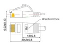SLIM Slimpatchkabel  Cat 6, UTP, 0.15 m, Blau