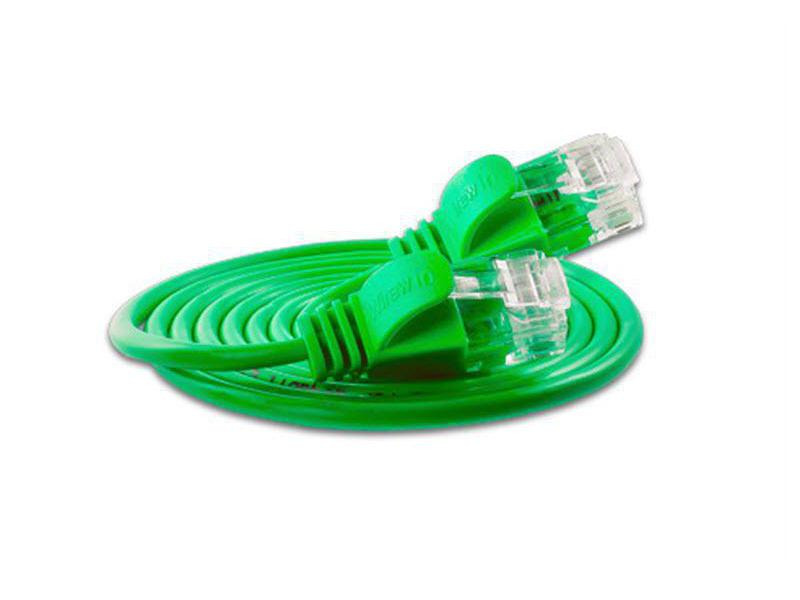 SLIM Slimpatchkabel  Cat 6, UTP, 0.15 m, Grün