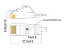 SLIM Slimpatchkabel  Cat 6, UTP, 0.15 m, Rot