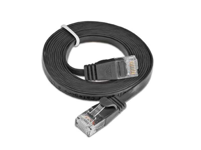 SLIM Slimpatchkabel  Cat 6, UTP, 0.15 m, Schwarz