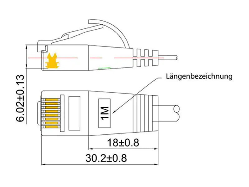 SLIM Slimpatchkabel  Cat 6, UTP, 0.15 m, Violett