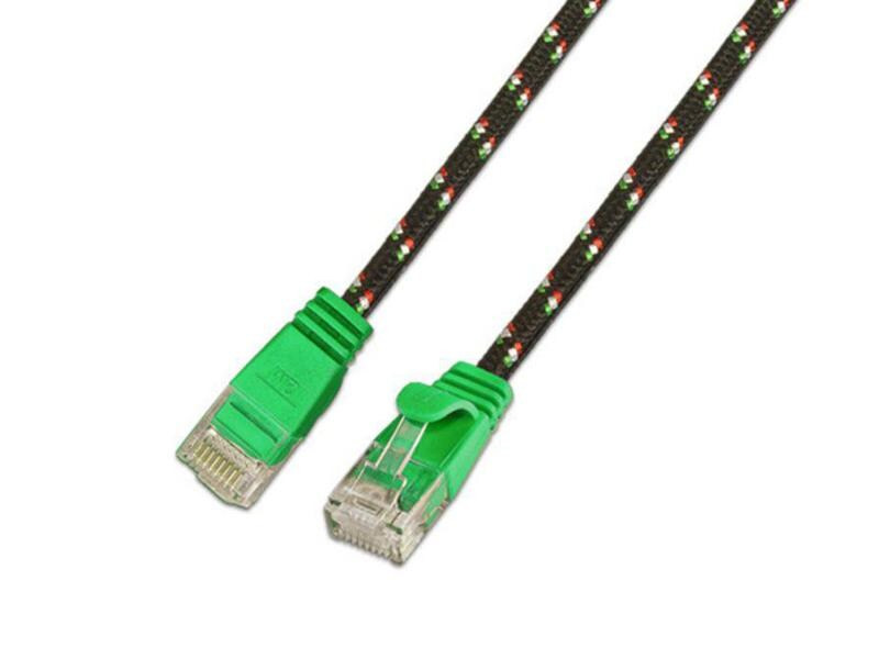SLIM Slimpatchkabel  Cat 6, UTP, 0.25 m, Grün