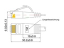 SLIM Slimpatchkabel  Cat 6, UTP, 0.25 m, Orange