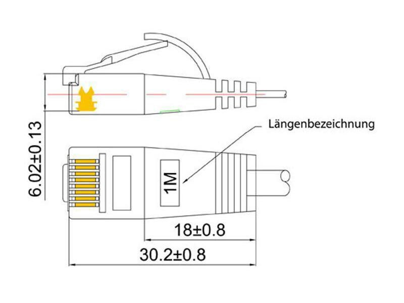 SLIM Slimpatchkabel  Cat 6, UTP, 0.25 m, Violett