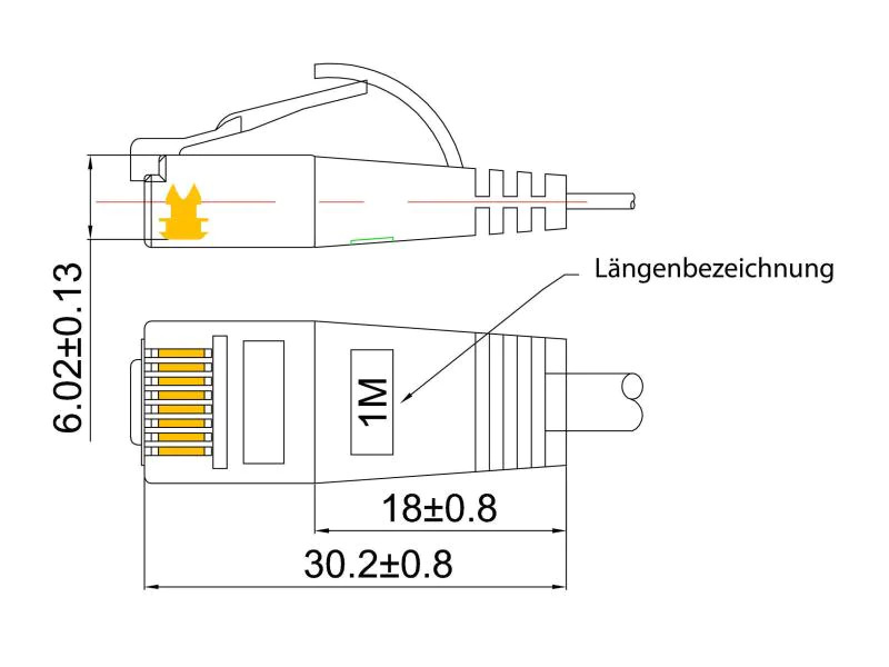SLIM Slimpatchkabel  Cat 6, UTP, 0.5 m, Rot