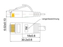 SLIM Slimpatchkabel  Cat 6, UTP, 0.5 m, Rot