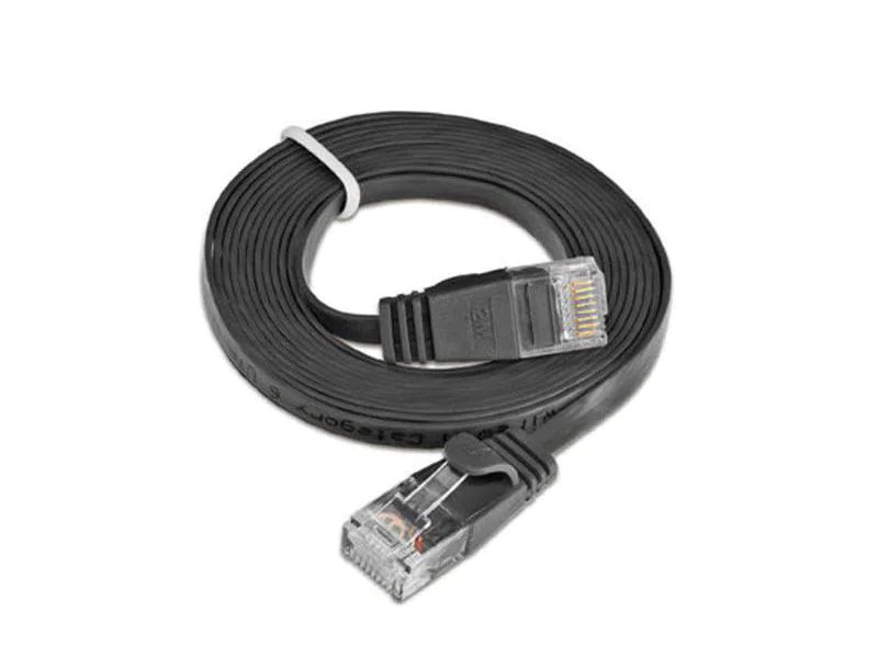 SLIM Slimpatchkabel  Cat 6, UTP, 0.5 m, Schwarz