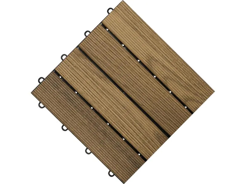 Florco Balkon-&amp; Terrassenplatten Esche, 4 Latten 30 x 30, 6 Stk.