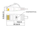 SLIM Slimpatchkabel  Cat 6, UTP, 0.5 m, Weiss