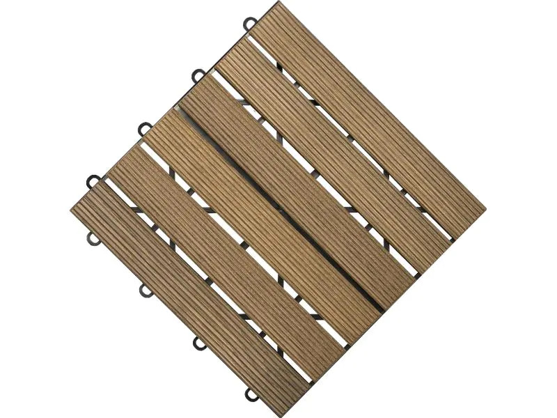 Florco Balkon-&amp; Terrassenplatten Esche, 6 Latten 30 x 30, 6 Stk.