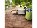 Florco Balkon-&amp; Terrassenplatten Esche, 6 Latten 30 x 30, 6 Stk.