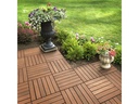 Florco Balkon-&amp; Terrassenplatten Esche, 6 Latten 30 x 30, 6 Stk.