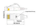 SLIM Slimpatchkabel  Cat 6, UTP, 0.75 m, Blau
