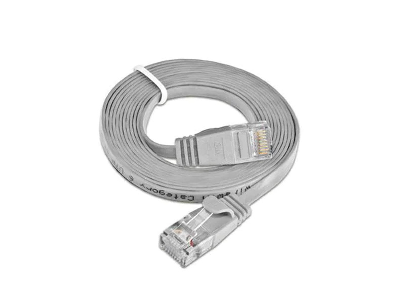 SLIM Slimpatchkabel  Cat 6, UTP, 0.75 m, Grau