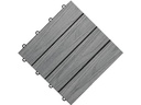 Florco Balkon-&amp; Terrassenplatten WPC 3D anthrazit 30 x 30, 6 Stk.