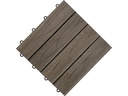 Florco Balkon-&amp; Terrassenplatten WPC 3D braun 30 x 30, 6 Stk.
