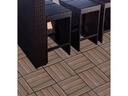 Florco Balkon-&amp; Terrassenplatten WPC 3D braun 30 x 30, 6 Stk.