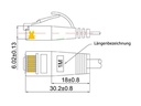 SLIM Slimpatchkabel  Cat 6, UTP, 0.75 m, Rot