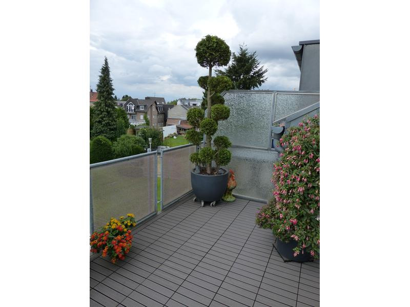 Florco Balkon-&amp; Terrassenplatten WPC anthrazit 30 x 30, 6 Stk.