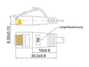 SLIM Slimpatchkabel  Cat 6, UTP, 0.75 m, Schwarz