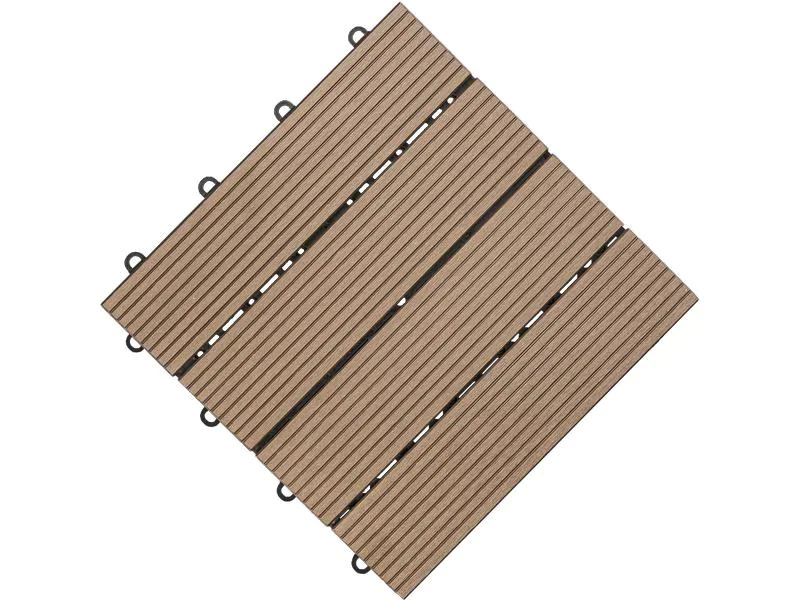 Florco Balkon-&amp; Terrassenplatten WPC braun 30 x 30, 6 Stk.