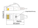 SLIM Slimpatchkabel  Cat 6, UTP, 0.75 m, Violett