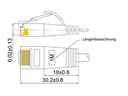 SLIM Slimpatchkabel  Cat 6, UTP, 0.75 m, Weiss