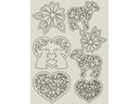 URSUS Osterbastelset Shabby 6 Blatt in 6 Farben, 45 Laserteile