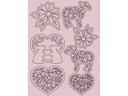 URSUS Osterbastelset Shabby 6 Blatt in 6 Farben, 45 Laserteile