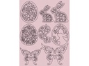 URSUS Osterbastelset Shabby 6 Blatt in 6 Farben, 45 Laserteile