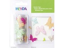 Heyda Fensterbild  Butterflies 1 Stück, Rosa/Mint/Pink/Grün