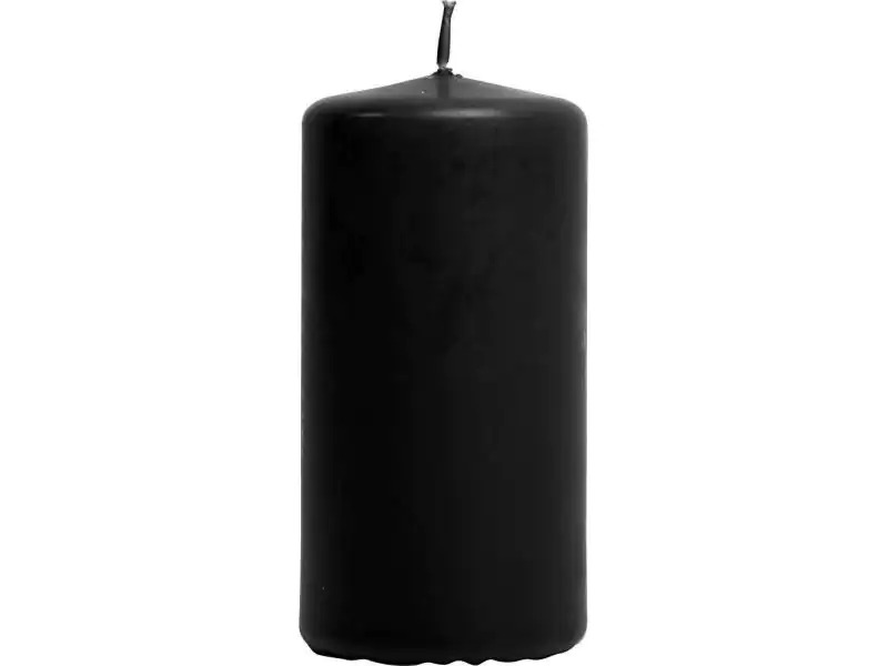 Creativ Company Zylinderkerze Ø 5 cm Schwarz, 6 Stück