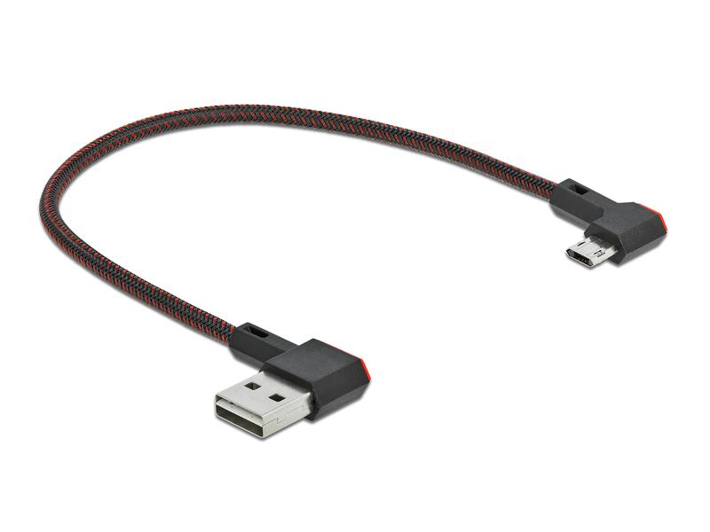 Delock USB 2.0-Kabel EASY-USB, A-MicroB gewinkelt 0.2 m