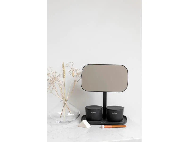 Brabantia Kosmetikspiegel mit Ablageschale, Schwarz