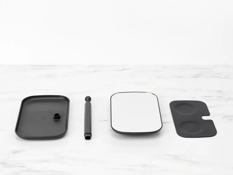 Brabantia Kosmetikspiegel mit Ablageschale, Schwarz