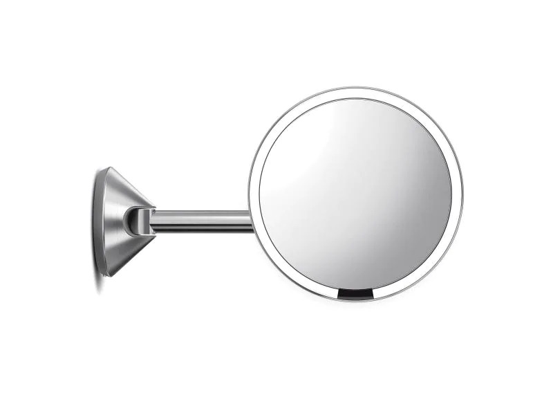 Simplehuman Kosmetikspiegel mit Sensor mit Wandhalterung Silber