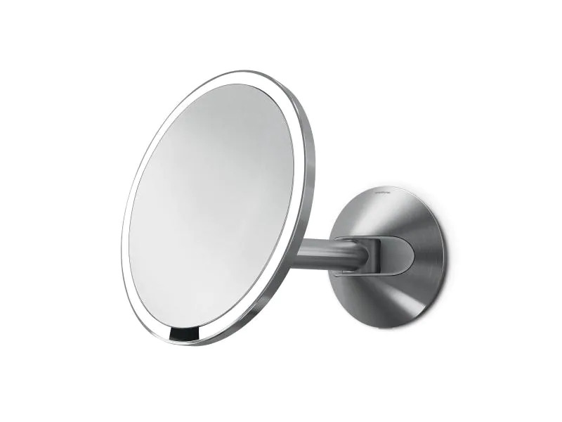 Simplehuman Kosmetikspiegel mit Sensor mit Wandhalterung Silber