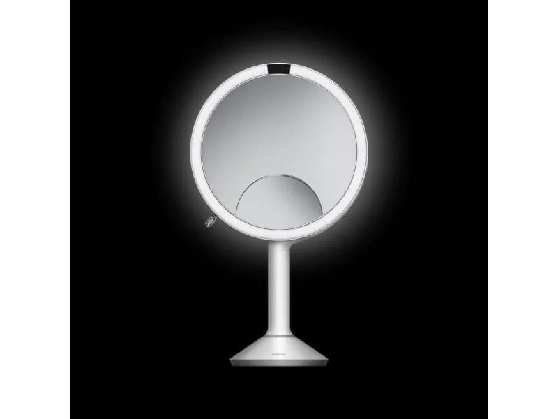 Simplehuman Kosmetikspiegel mit Sensor Trio Ø 20 cm Weiss