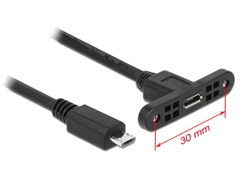 Delock USB 2.0-Kabel Micro-USB B - Micro-USB B 25 cm