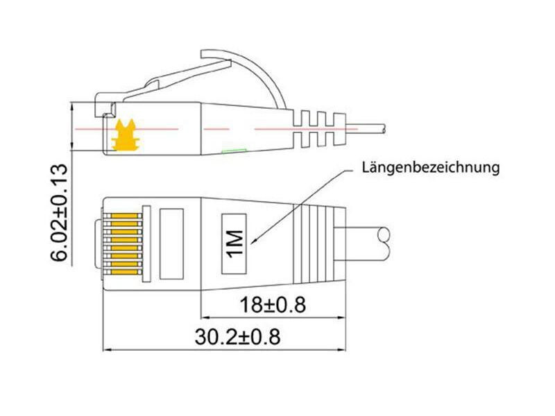 SLIM Slimpatchkabel  Cat 6, UTP, 1 m, Gelb